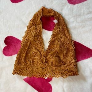 Burnt orange halter bralette size M